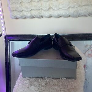 Kenneth Cole mens black genuine leather shoes suit formal wear  NWT